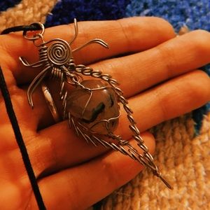 Hand wrapped healing stone